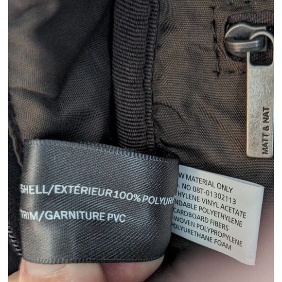 MATT AND NAT Bali Mini Vegan Leather Black Camo Small Backpack NWT main image 9